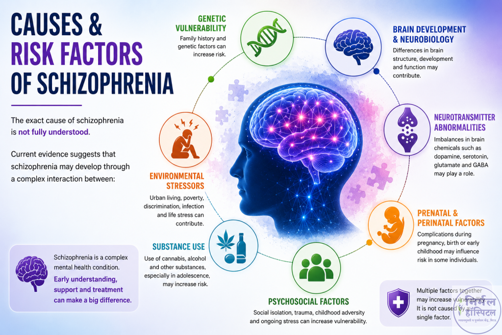 1. Ultimate Guide to Schizophrenia: Symptoms, Causes, Types & Diagnosis | Nirmal Hospital Causes of Schizophrenia