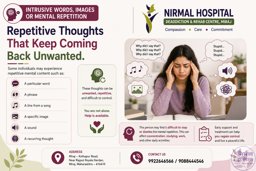 3. Obsessive Compulsive Disorder (OCD): Symptoms, Causes & Diagnosis Intrusive Words, Images or Mental Repetition