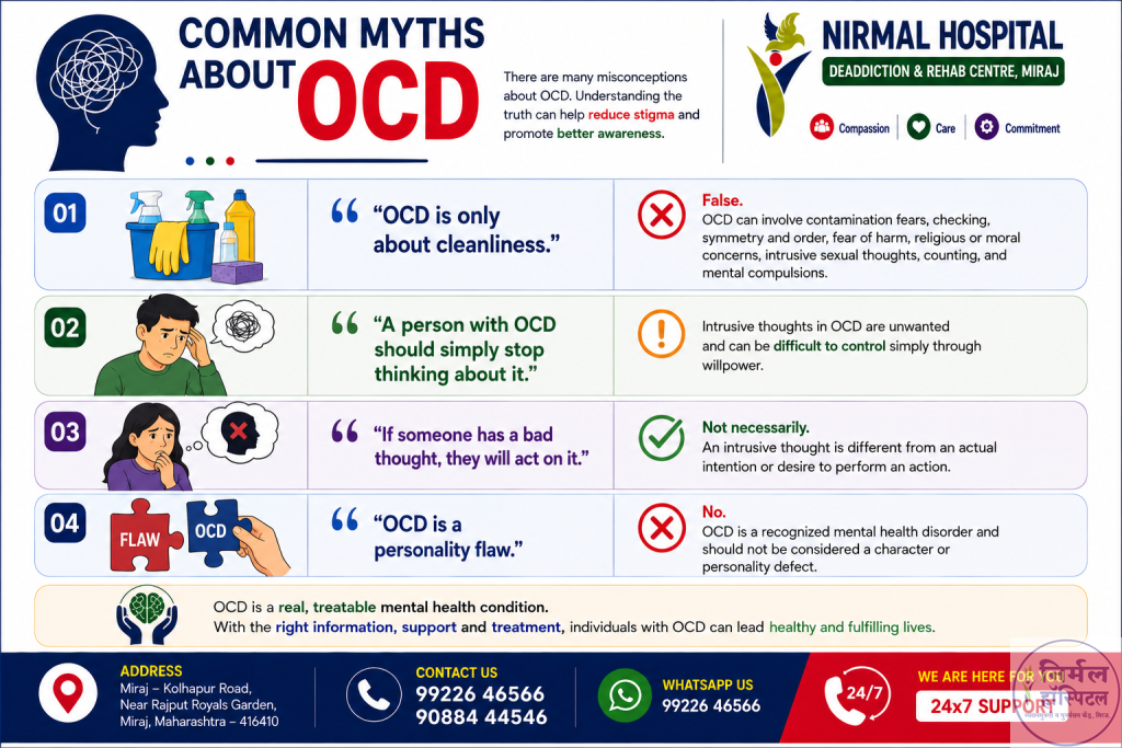 3. Obsessive Compulsive Disorder (OCD): Symptoms, Causes & Diagnosis Common Myths About OCD