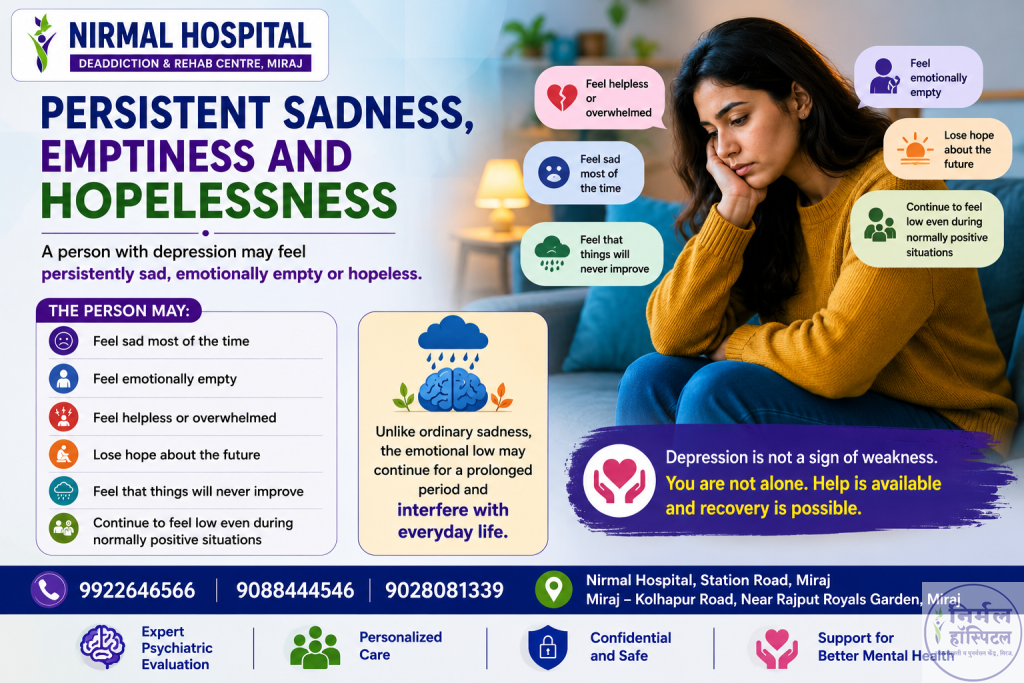 5. Depression: Symptoms, Causes, Types, Diagnosis and Mental Health Awareness Persistent Sadness, Emptiness and Hopelessness
