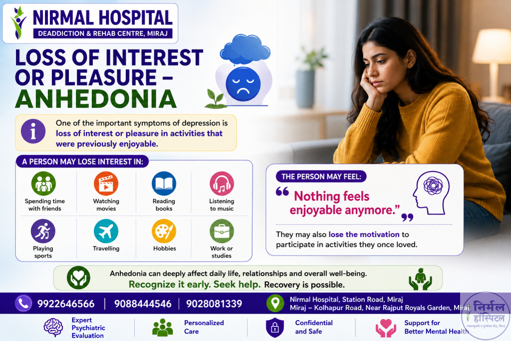 5. Depression: Symptoms, Causes, Types, Diagnosis and Mental Health Awareness Loss of Interest or Pleasure – Anhedonia