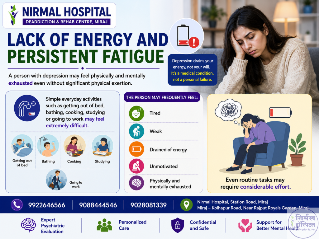 5. Depression: Symptoms, Causes, Types, Diagnosis and Mental Health Awareness Lack of Energy and Persistent Fatigue
