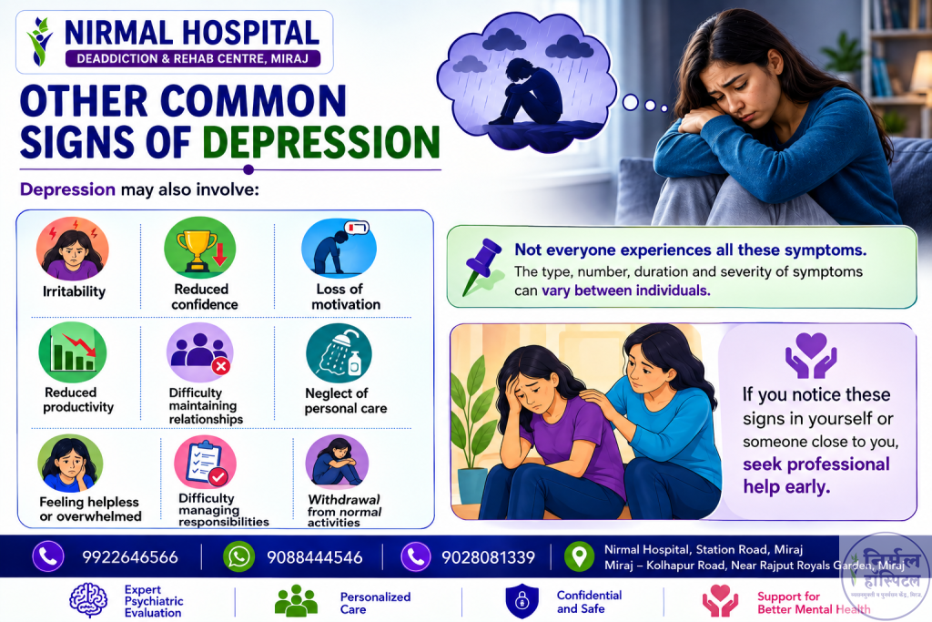 5. Depression: Symptoms, Causes, Types, Diagnosis and Mental Health Awareness Other Common Signs of Depression