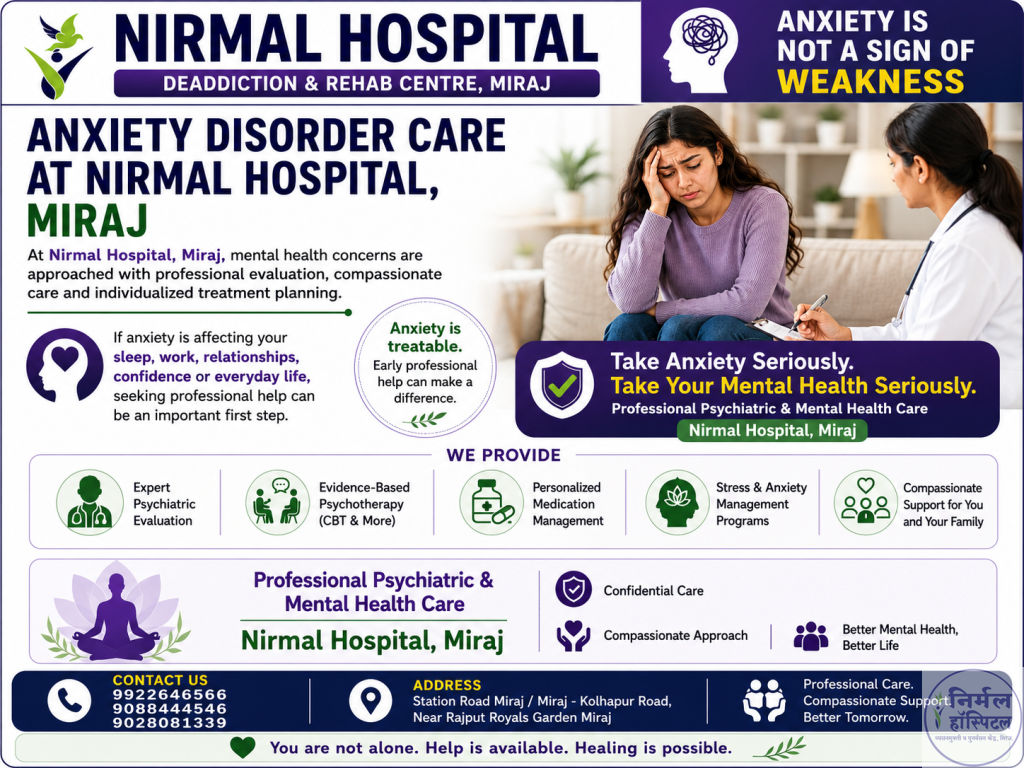 Anxiety Disorder Care at Nirmal Hospital, Miraj