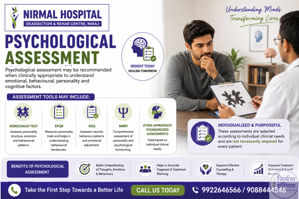 Trusted Alcohol Addiction Treatment Near Me | Nirmal Hospital Psychological Assessment