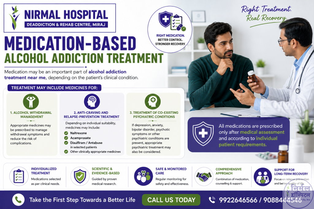 Trusted Alcohol Addiction Treatment Near Me | Nirmal Hospital Medication-Based Alcohol Addiction Treatment