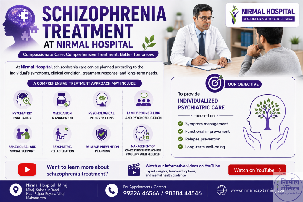 1.Ultimate Guide to Schizophrenia Treatment: Medication, Therapy & Care | Nirmal Hospital Schizophrenia Treatment at Nirmal Hospital