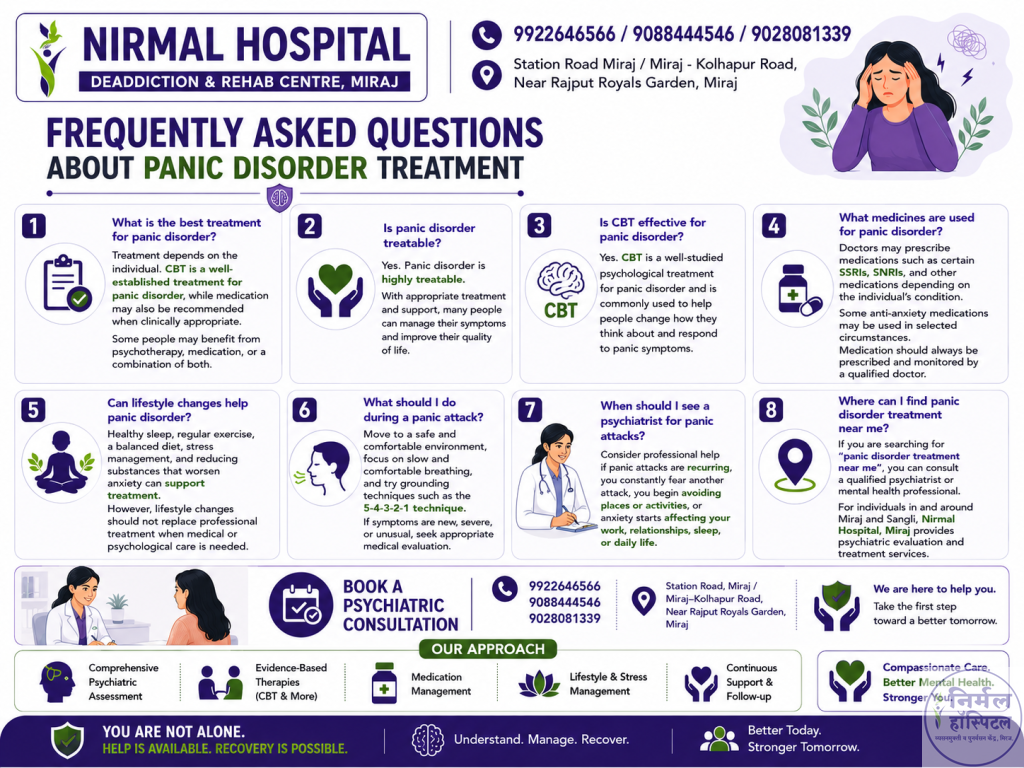 10. Panic Disorder Treatment & Management Frequently Asked Questions About Panic Disorder Treatment