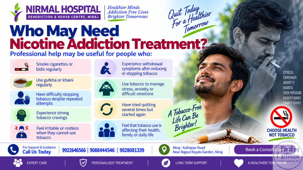 Nicotine (Tobacco,Gutkha & Cigarette) Addiction Treatment Nicotine treatment
