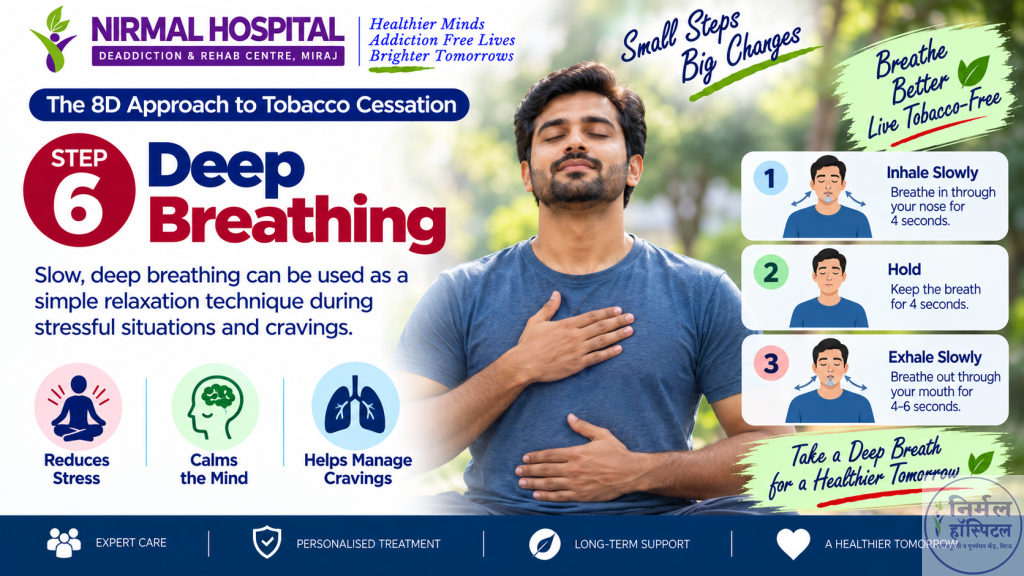 Nicotine (Tobacco,Gutkha & Cigarette) Addiction Treatment deep breathing