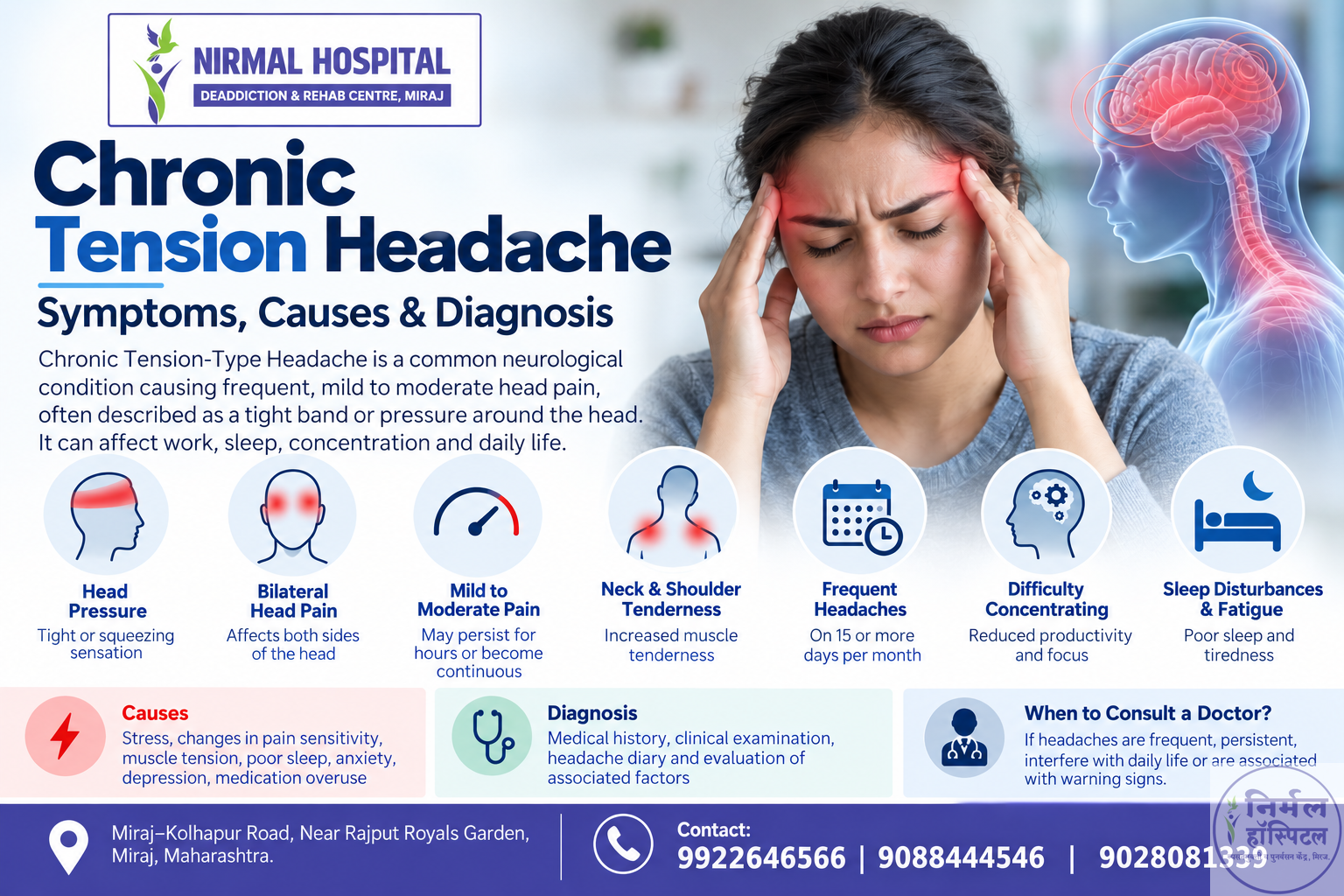 Chronic Tension Headache: Symptoms, Causes & Diagnosis